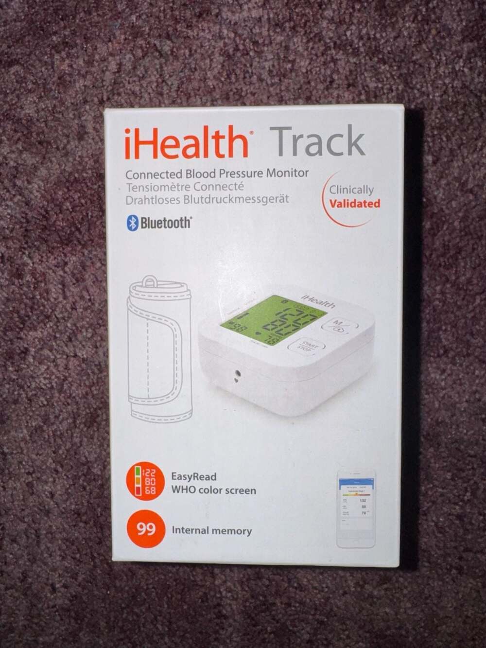 iHealth Track Connected Wireless Blood Pressure Monitor Model KN-550BT BRAND NEW